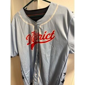 Washington Wizards 'The District' Light Blue Baseball Jersey #25
